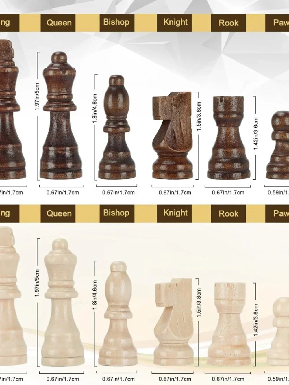 Magnetic Wooden Chess Set for Adults Kids 12'' Chess Board with Handmade Pieces,